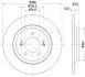 PRO HYUNDAI гальмівний диск задн. i30 17- HELLA 8DD 355 131-381 (фото 4)
