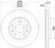 Диск тормозной перед. Renault Megane IV, Talisman 1.3-1.6D 11.15- HELLA 8DD355131871 (фото 1)