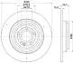 PRO HIGH CARBON DB гальмівний диск задн. GLE V167, C167 HELLA 8DD 355 132-311 (фото 4)