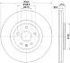 PRO HIGH CARBON OPEL гальмівний диск передн. INSIGNIA 17- HELLA 8DD 355 132-621 (фото 4)