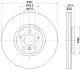 PRO HIGH CARBON MINI диск передній MINI (F56), (F54), (F57), (F60) HELLA 8DD 355 133-111 (фото 1)