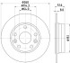 Диск тормозной (задний) Renault Captur/Megane IV 19- (260x8) PRO HELLA 8DD355134781 (фото 1)