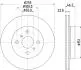 PRO TOYOTA гальмівний диск передн. YARIS 1.0 20-, 1.5 20- HELLA 8DD 355 134-981 (фото 4)