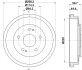 Гальмівний барабан HELLA 8DT355300291 (фото 4)