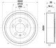 Гальмівний барабан HELLA 8DT355300371 (фото 1)