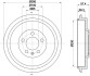 Гальмівний барабан HELLA 8DT355300421 (фото 4)