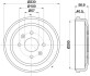 Тормозной барабан HELLA 8DT355300961 (фото 4)