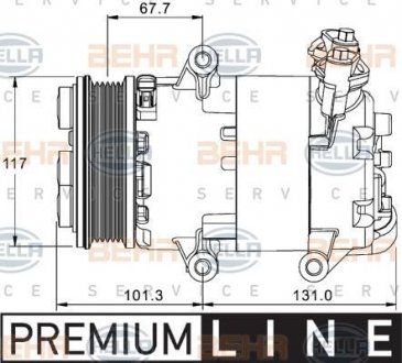 Компрессор кондиционера HELLA 8FK351334041