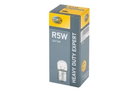 Автолампа Behr Heavy Duty R5W BA15s 5 W прозрачная HELLA 8GA002071261