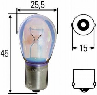 Лампа розжарювання HEAVY DUTY P21W 24V 21W BA 15s HELLA 8GA002073241 (фото 1)