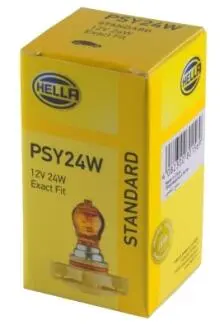 Лампа накаливания PSY24W 12V 24W PG20/4 желтый (янтарный)) HELLA 8GA223569031