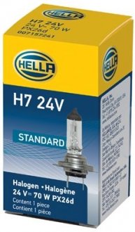 Лампочка H7 70W 24V.. <> HELLA 8GH178555251