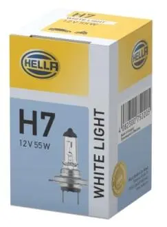 Лампа накаливания, H7 12V 55W PX26d WL 4200K White Light HELLA 8GH223498131
