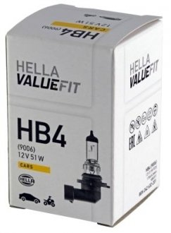 Лампа VALUEFIT HB4 12V 51W P22D HELLA 8GH242632201 (фото 1)