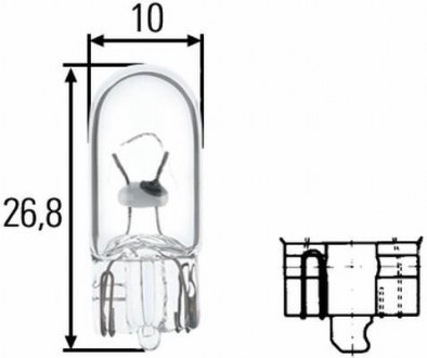 Автолампа Behr Standard W5W W2,1x9,5d 5 W прозрачная HELLA 8GP003594251