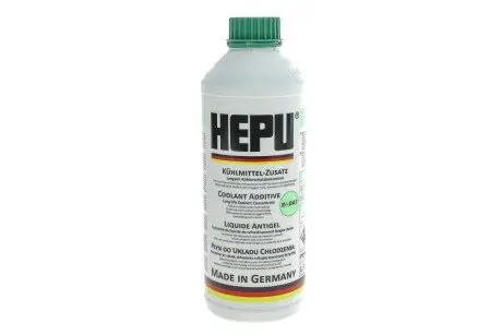 Антифриз (зелений) 1.5L (1:1=-37°C) (концентрат) HEPU P999-LL18