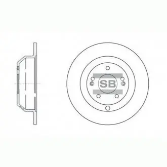 Тормозной диск Hi-Q (SANGSIN) SD1072