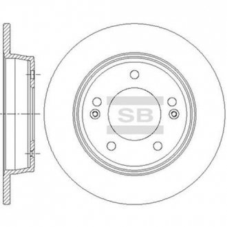 Шт. Тормозной диск Hi-Q (SANGSIN) SD1085 (фото 1)