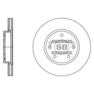 Тормозной диск передний Hi-Q (SANGSIN) SD1135