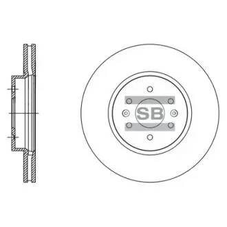 Тормозной диск передний Hi-Q (SANGSIN) SD2057