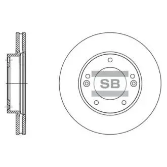 Диск гальмівний Hi-Q (SANGSIN) SD2067