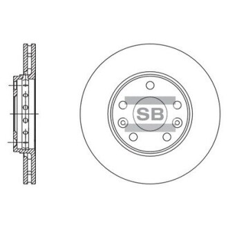 Тормозной диск передний Hi-Q (SANGSIN) SD3060