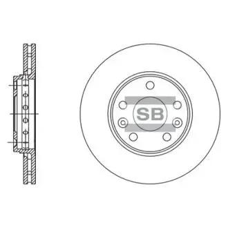 Тормозной диск передний Hi-Q (SANGSIN) SD3060
