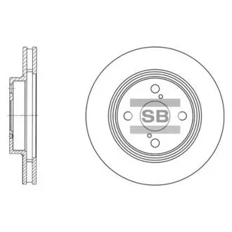 Гальмівний диск передній Hi-Q (SANGSIN) SD4006