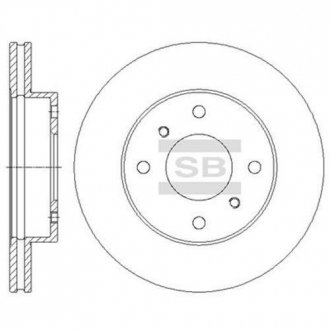 Тормозной диск передний Hi-Q (SANGSIN) SD4225