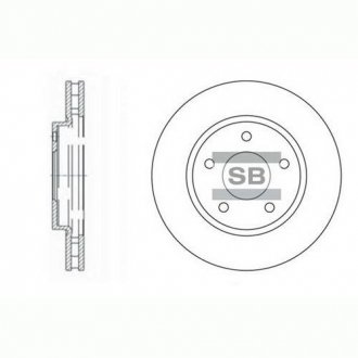 Шт. Тормозной диск Hi-Q (SANGSIN) SD4315 (фото 1)