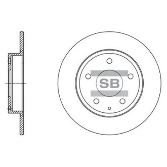 Диск тормозной Hi-Q (SANGSIN) SD4422