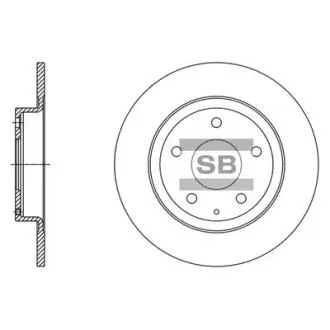 Диск тормозной Hi-Q (SANGSIN) SD4423