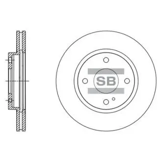 Тормозной диск передний Hi-Q (SANGSIN) SD5306