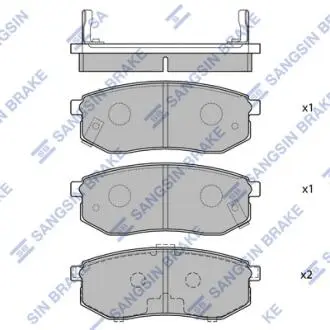 Кт. Гальмівні колодки Hi-Q (SANGSIN) SP1054-R
