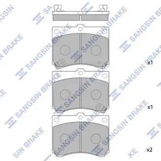 Гальмівні колодки перед.MAZDA 323 90-98 SB Hi-Q (SANGSIN) SP1216