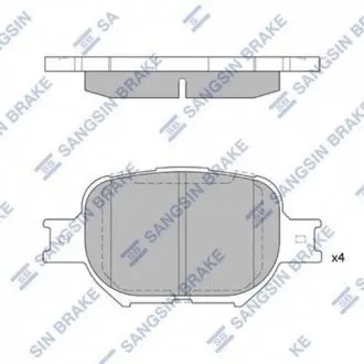 Комплект гальмівних колодок - дискові Hi-Q (SANGSIN) SP1272