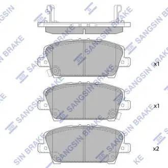 Кт. Тормозные колодки Hi-Q (SANGSIN) SP1569