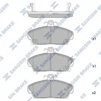 Комплект тормозных колодок из 4 шт. дисков Hi-Q (SANGSIN) SP1571