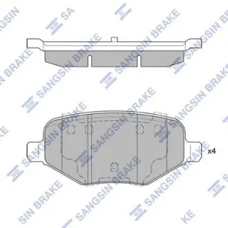 Колодка тормозов. диск. FORD EXPLORER 15- задн. (выр-во SANGSIN) Hi-Q (SANGSIN) SP1621