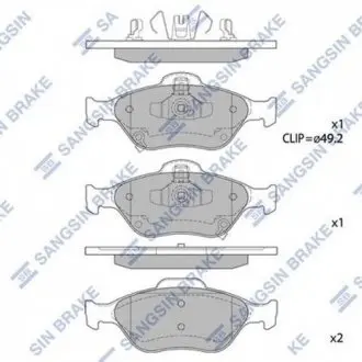 Кт. Тормозные колодки Hi-Q (SANGSIN) SP1631