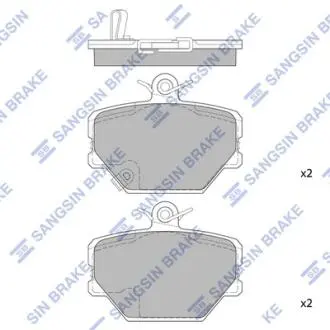 Комплект гальмівних колодок з 4 шт. дисків Hi-Q (SANGSIN) SP1674