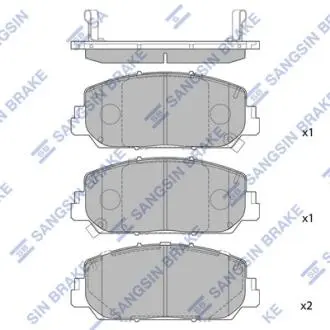 Кт. Гальмівні колодки Hi-Q (SANGSIN) SP1789
