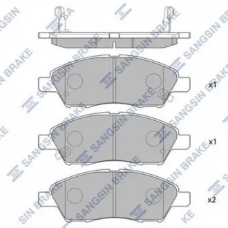 Кт. Тормозные колодки Hi-Q (SANGSIN) SP2084