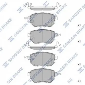 Колодки гальмівні дискові Hi-Q (SANGSIN) SP2107