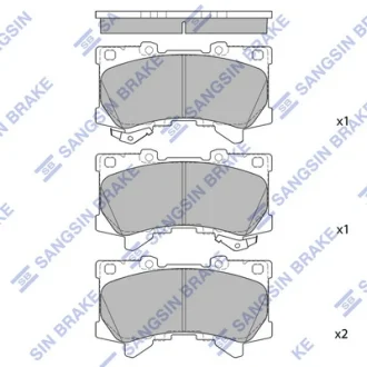 Колодки тормозные передние Hi-Q (SANGSIN) SP4040