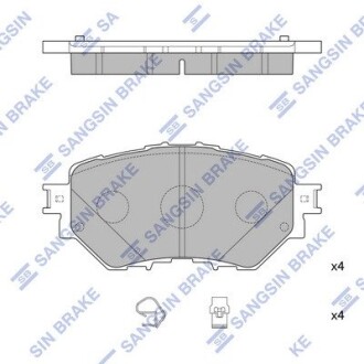 Кт. Тормозные колодки Hi-Q (SANGSIN) SP4123