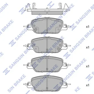 Колодки тормозные задние Hi-Q (SANGSIN) SP4177