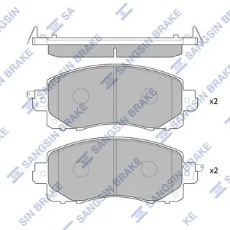 Колодки гальмівні дискові (комплект 4 шт) Hi-Q (SANGSIN) SP4221