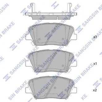 Колодки гальмівні дискові (комплект 4 шт) Hi-Q (SANGSIN) SP4227