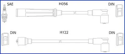 Проволока зажигания, набор HITACHI 134474